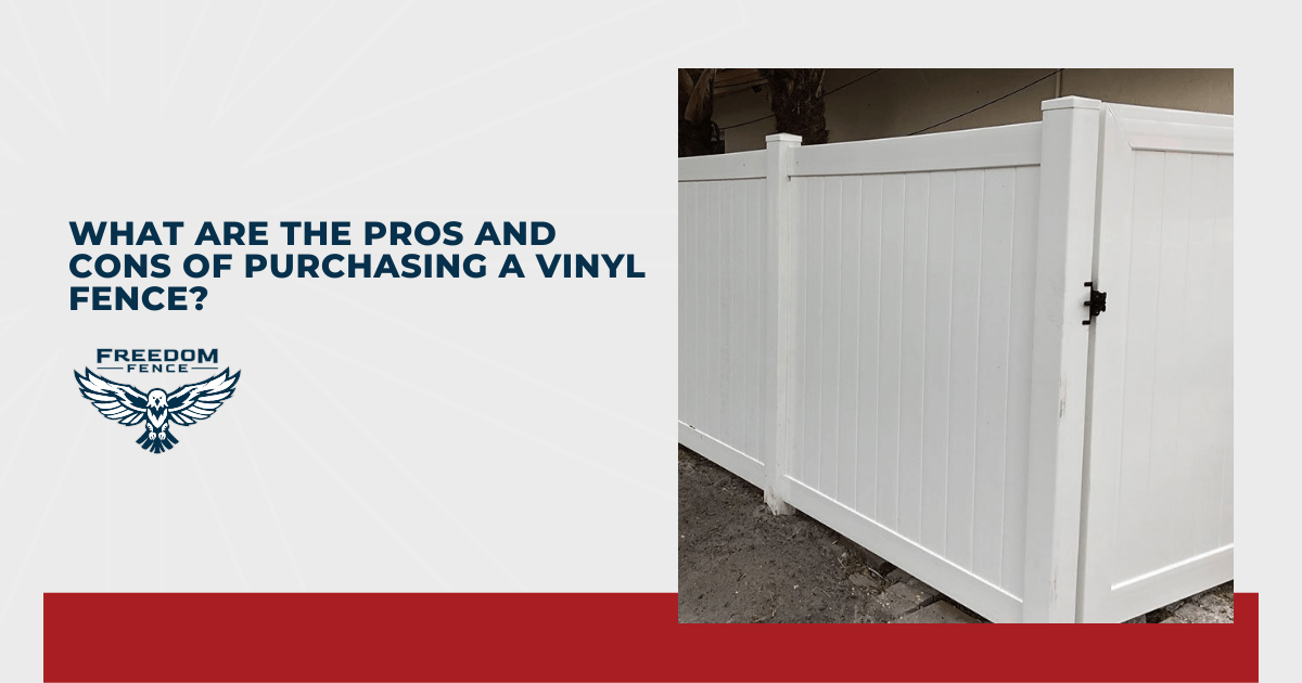 What Are The Pros And Cons Of Purchasing A Vinyl Fence?