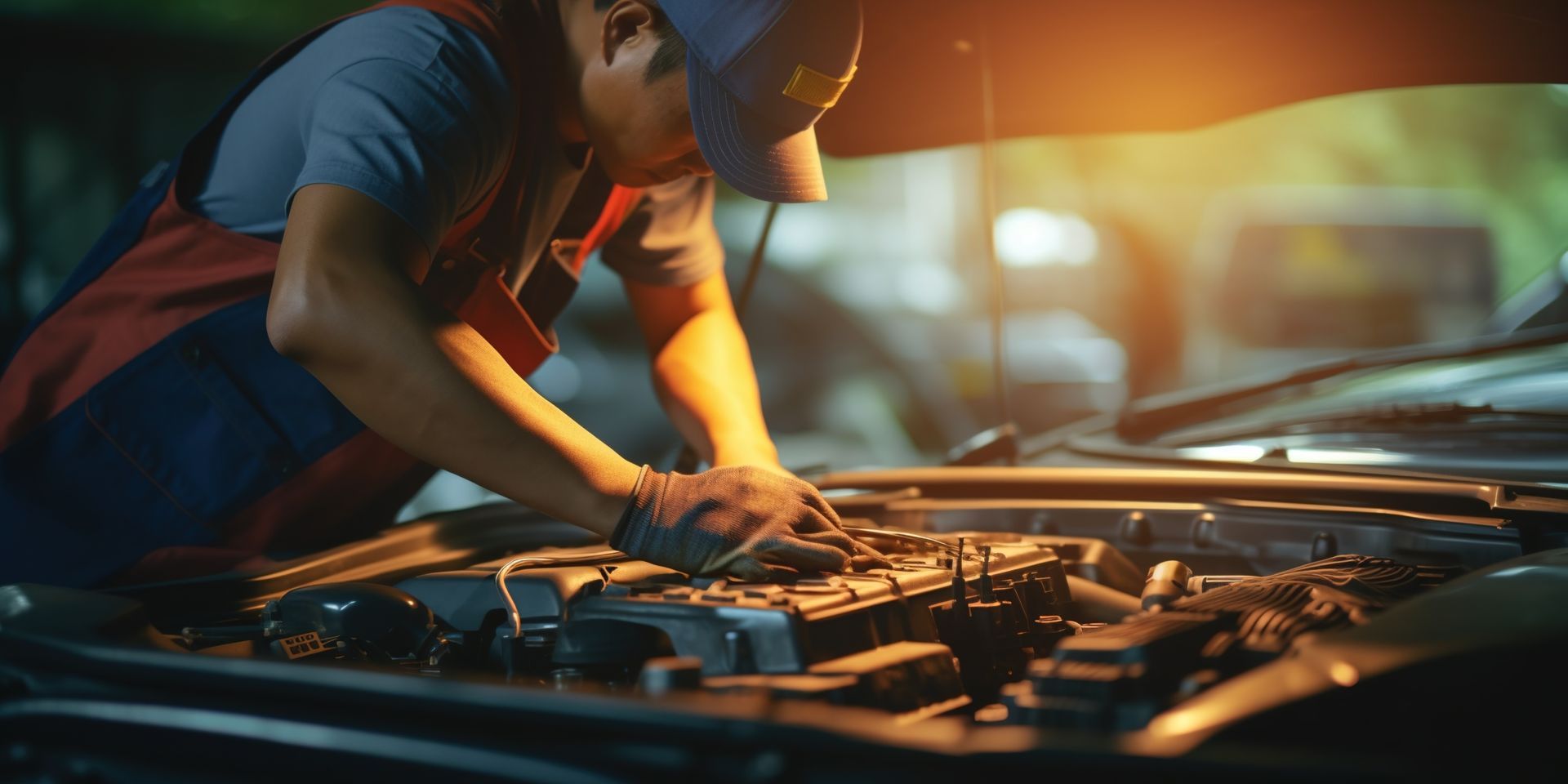 Mechanic using a clipboard for inspection and checking the maintenance checklist. Mechanic using a clipboard for inspection and checking the maintenance checklist.