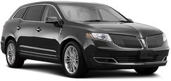 A black lincoln mkx is shown on a white background.