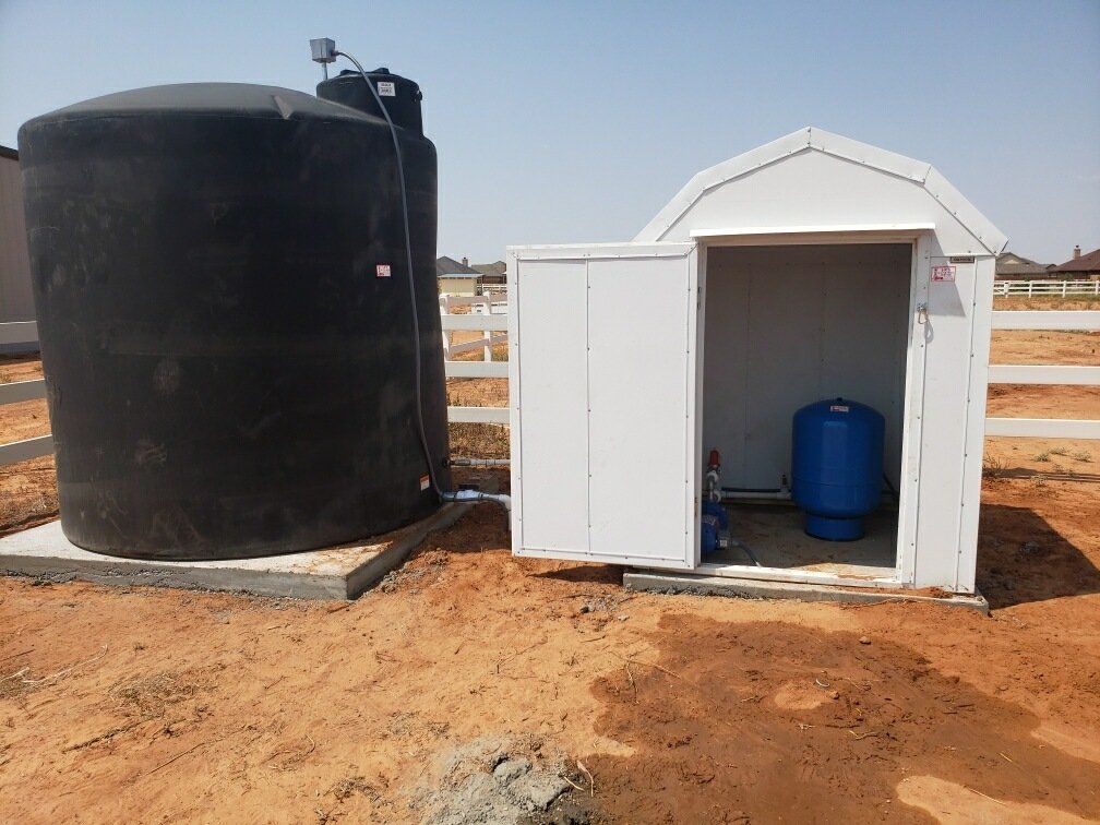 water well tank and pump