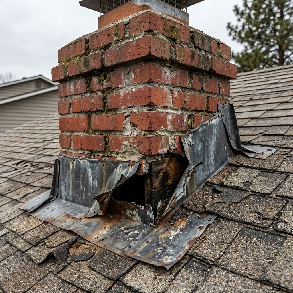 Damaged roof flashing repair on Kuna Idaho home