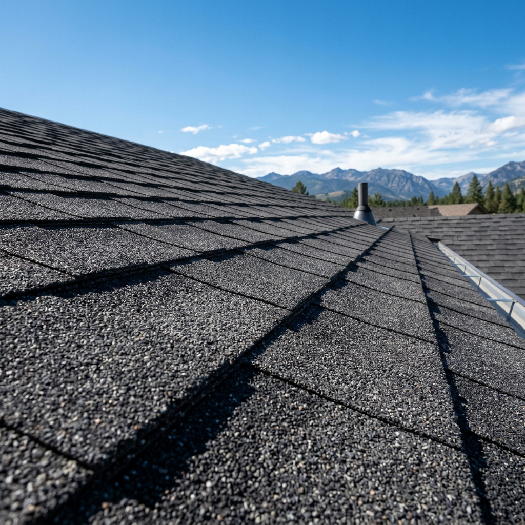 Architectural asphalt shingles installed on Kuna Idaho home