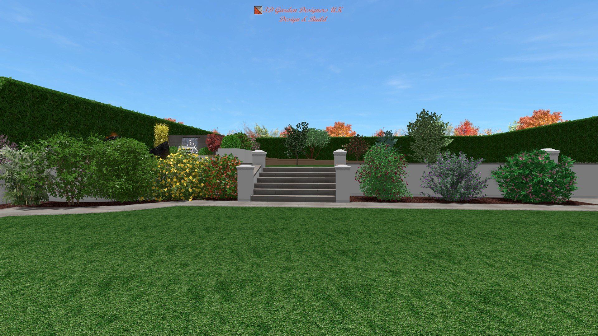 A computer generated image of a lush green lawn