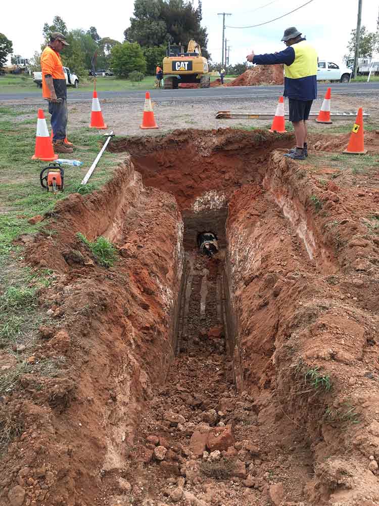 trench in the ground