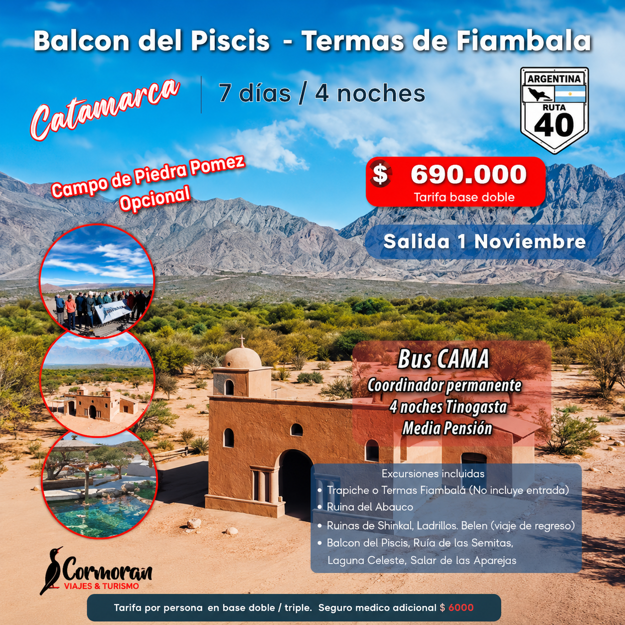 Balcon del Piscis y Termas Fiambala