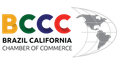 Logo: BCCC (Brazil California Chamber of Commerce) text next to a globe graphic, with letters in yellow, green, blue, and red.