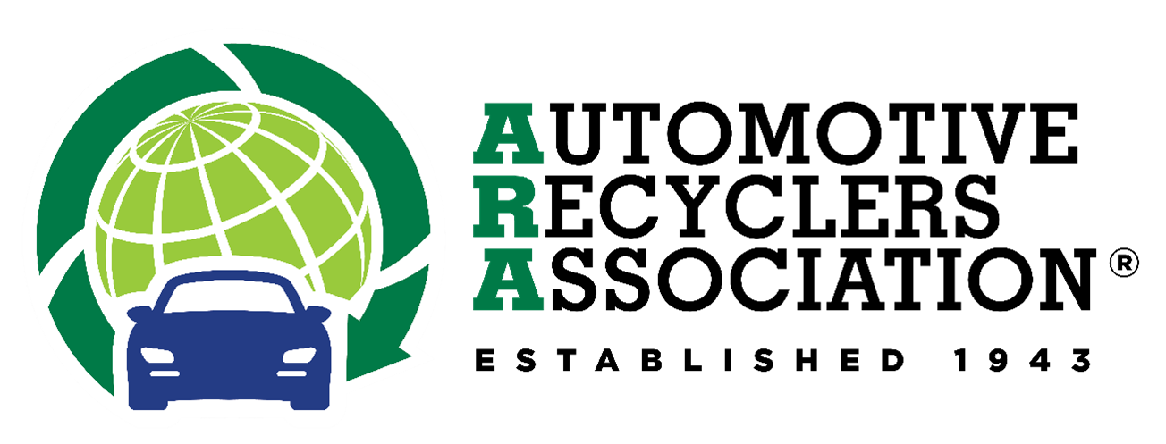 The logo for the automotive recyclers association established in 1943