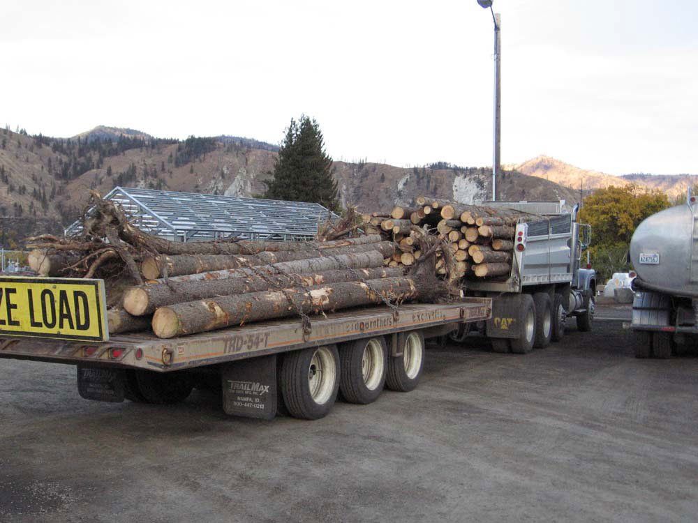 Truck with logs in Leavenworth, WA