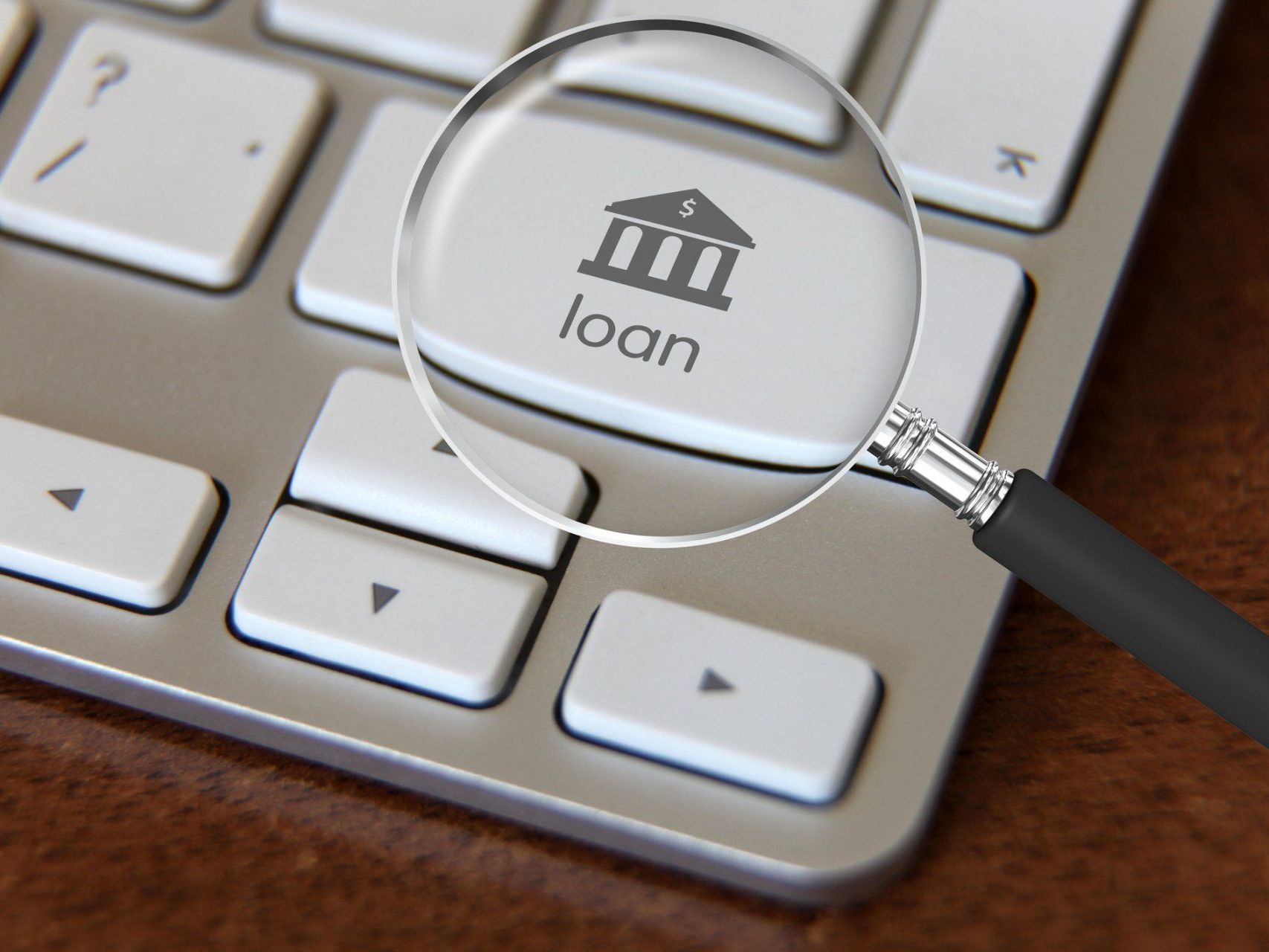 Loan key in the keyboard