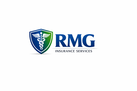 RMG Insurance Services logo with blue and green shield emblem and company name on white background