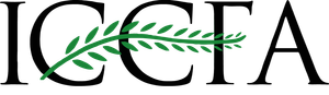 ICCF A logo with a green leafy branch overlaying the letters.
