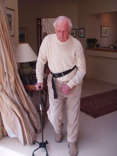 An elderly man at the Rehabilitation center