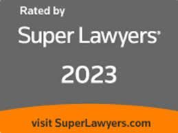 A sign that says `` rated by super lawyers '' and `` visit superlawyers.com ''.