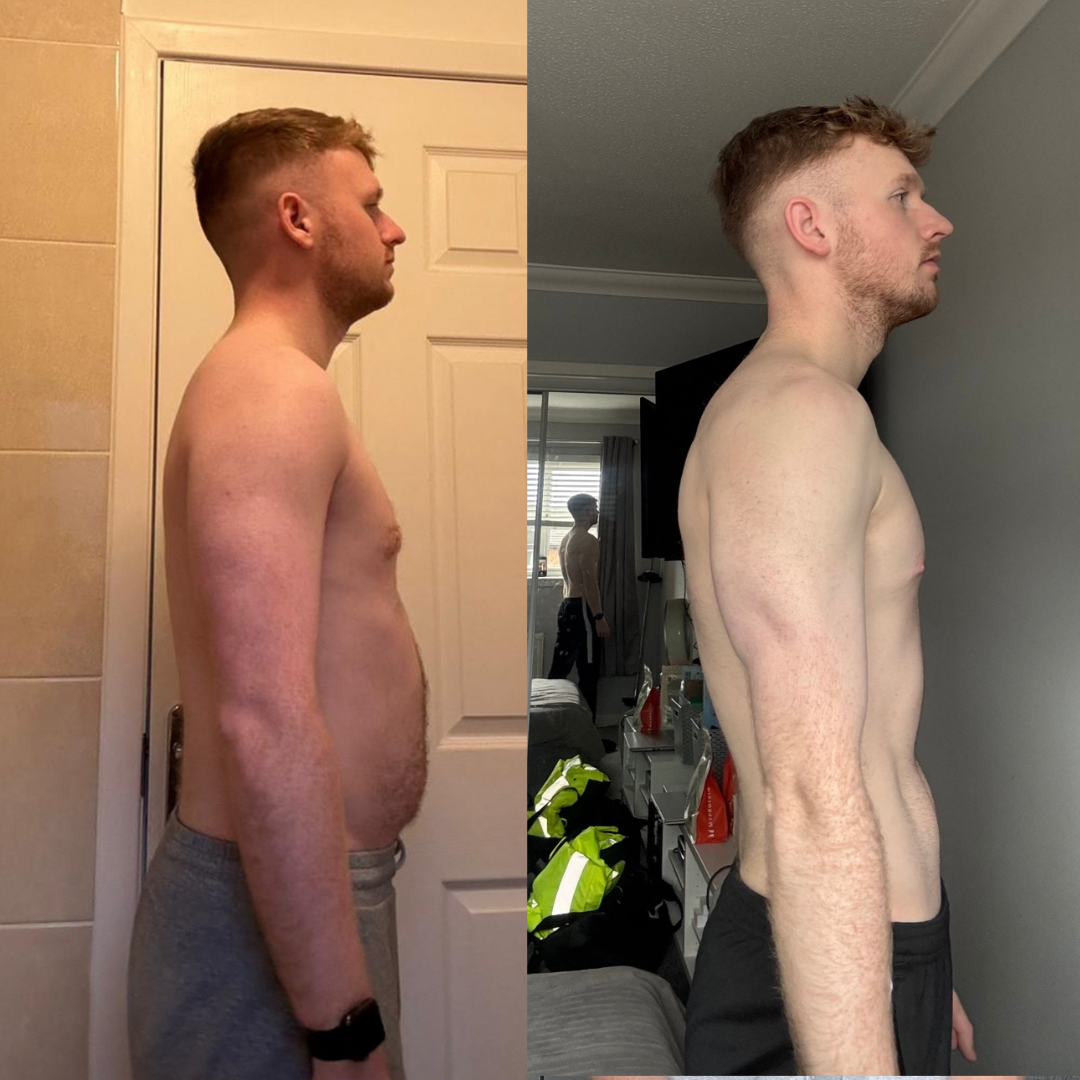 before and after training with Sean.