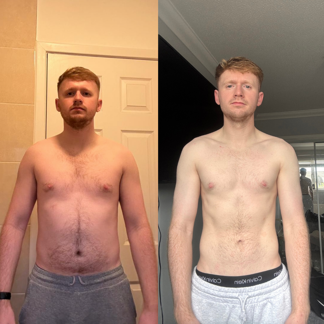 before and after training with Sean.