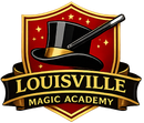 Rabbit in hat and words louisville magic academy