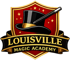 rabbit in hat and words louisville magic academy