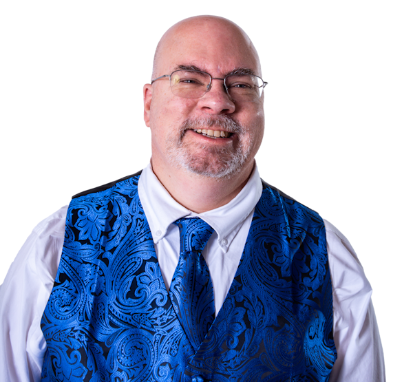 cartoon image of man in suit with extended hands