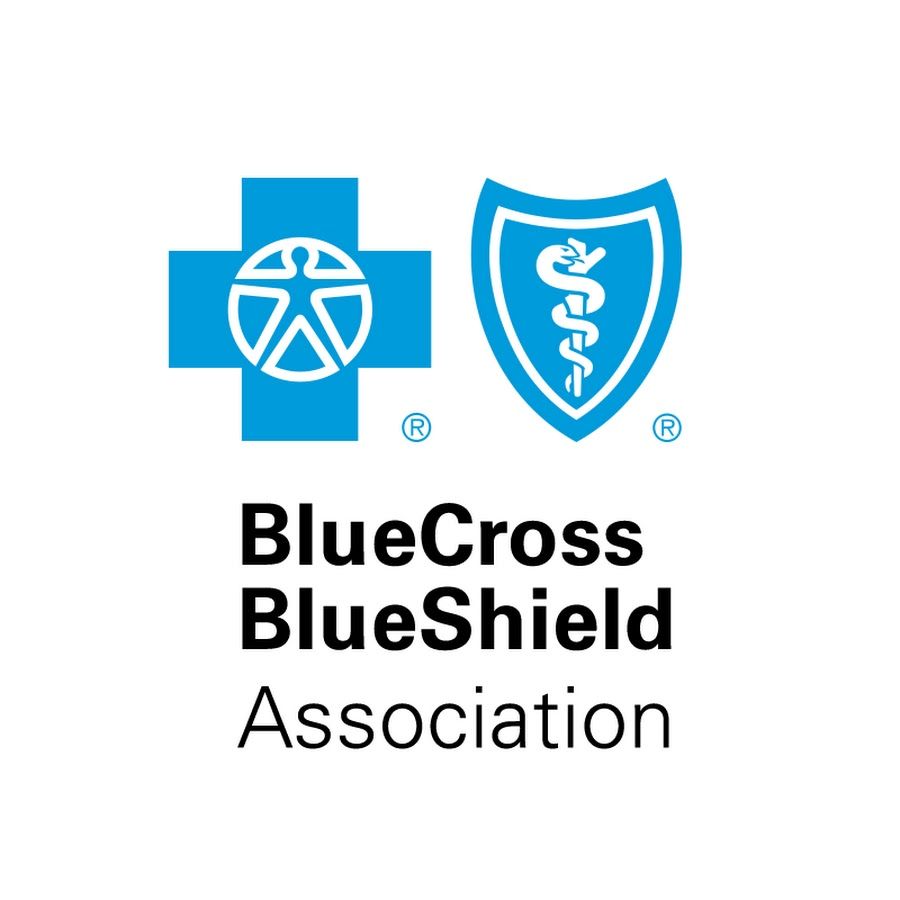 The bluecross blueshield association logo has a cross and a shield on it.
