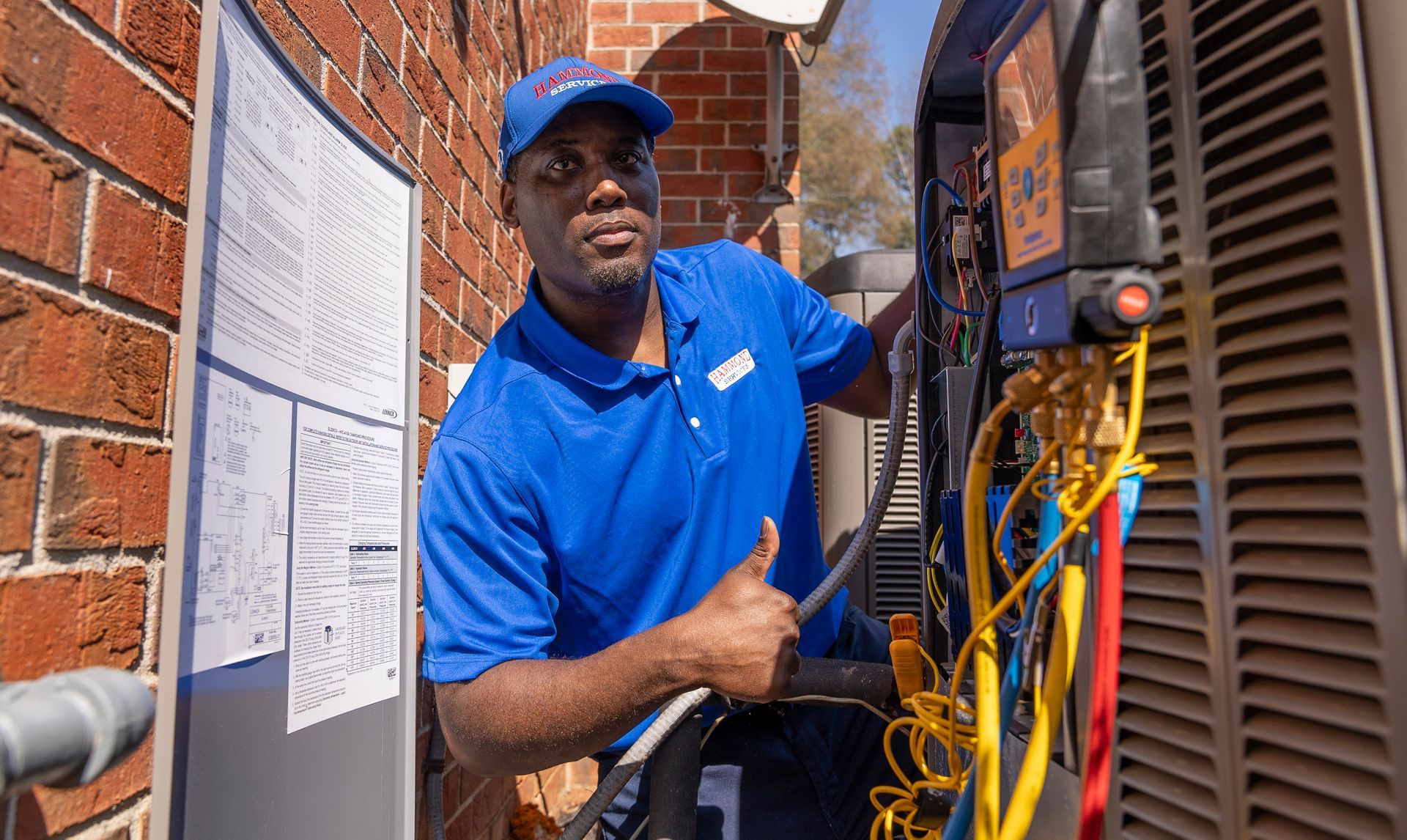 HVAC Tech Doing Tune Up