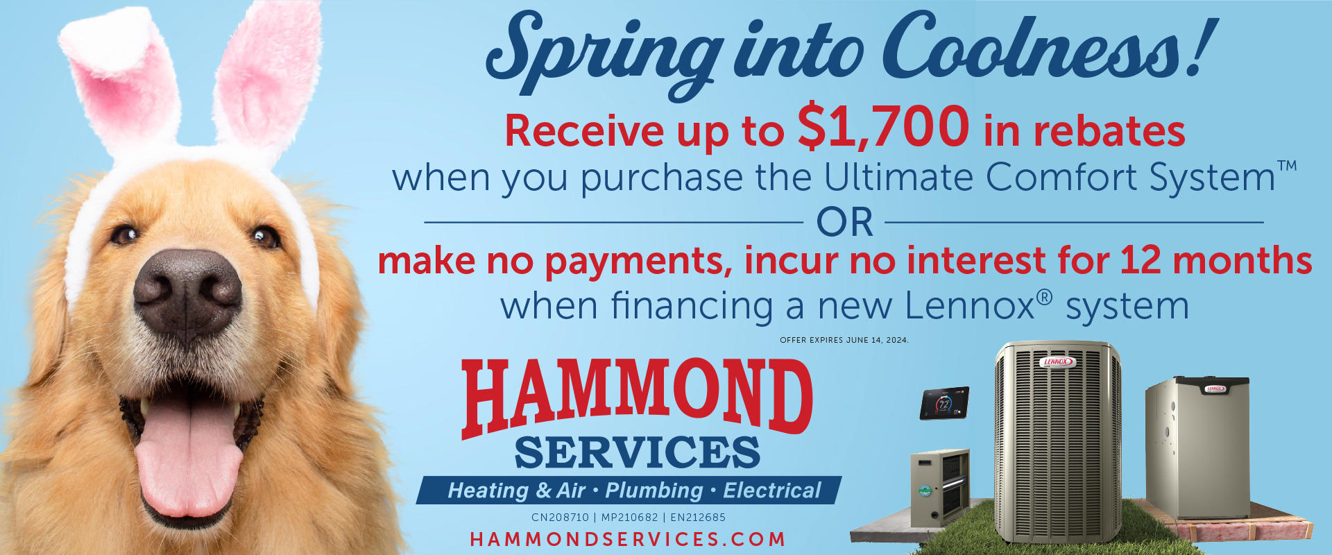 Hammond Furnace Special - Call for details.