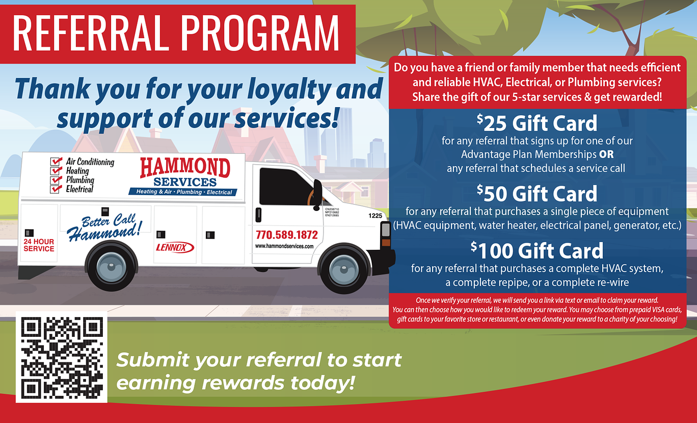 Hammond Referral Program Graphic - Call for details!