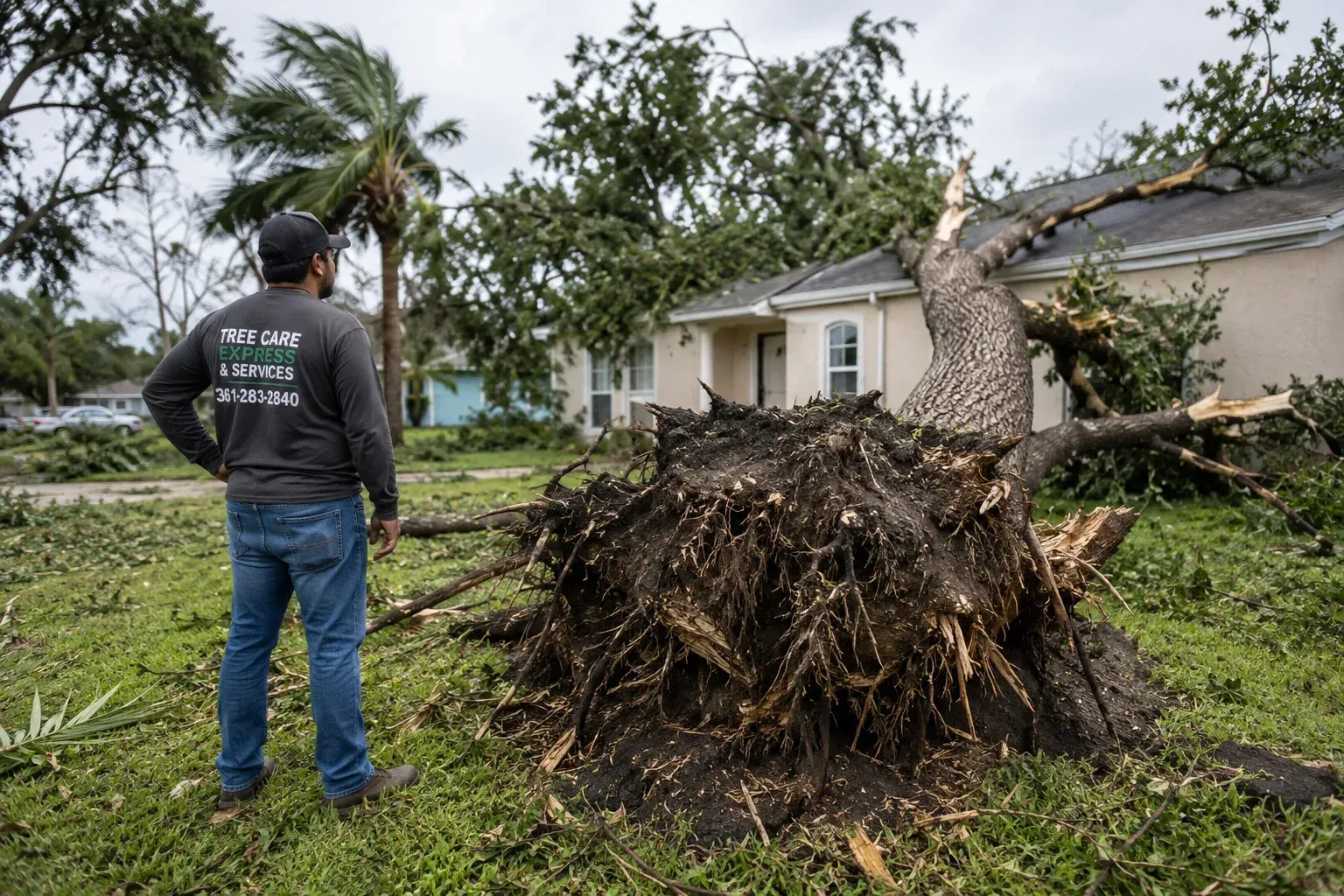 Fallen tree on roof: how do you know if a tree needs to be removed after a storm.