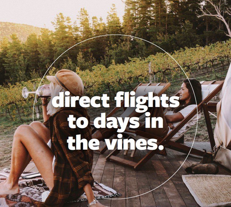 Direct flights to days in the vines are being advertised