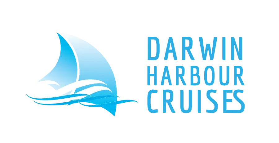 The darwin harbour cruises logo has a sailboat on it