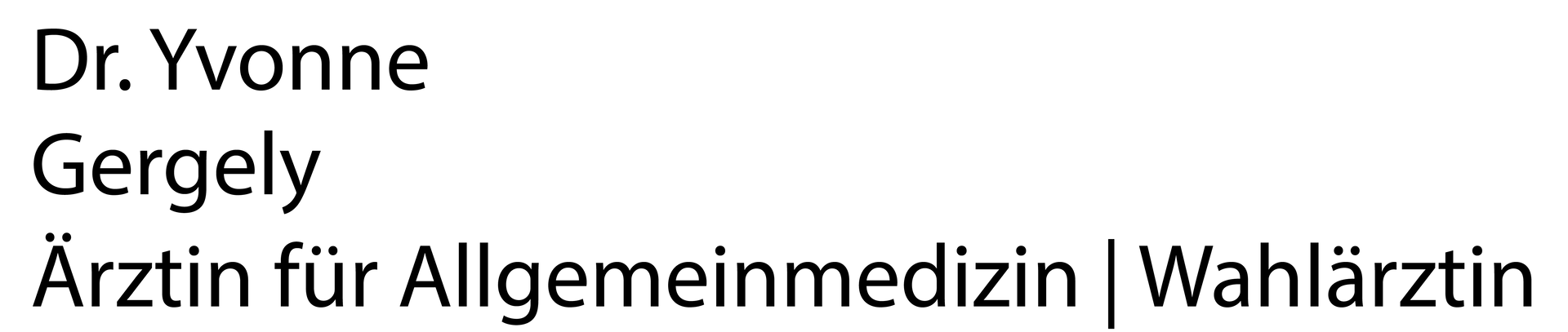 Logo Schriftzug Dr. Yvonne Gergely