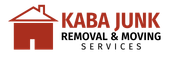 A logo for kaba junk removal and moving services