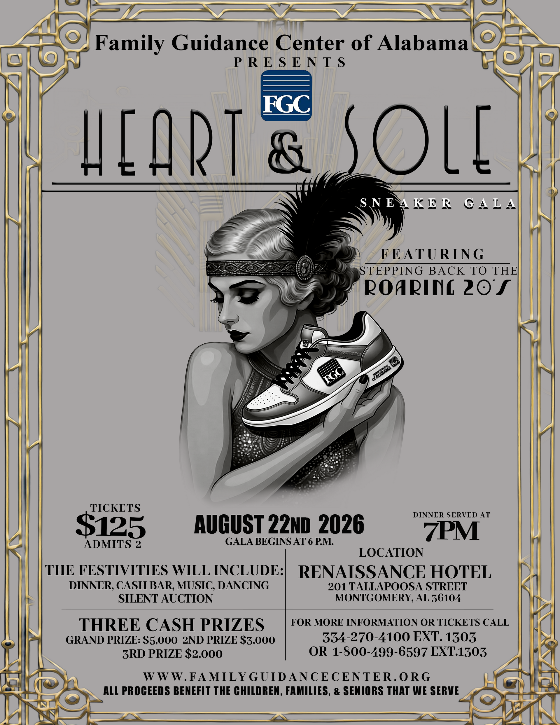 Event flyer for the Family Guidance Center of Alabama's