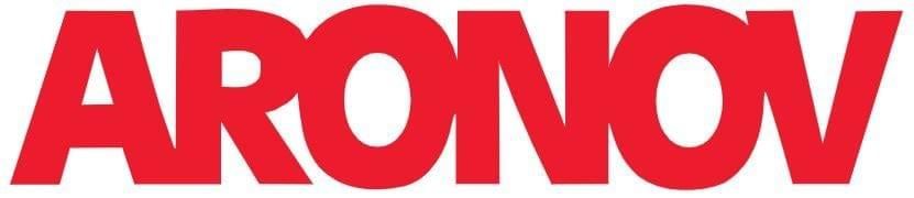 The word aronov is written in red on a white background