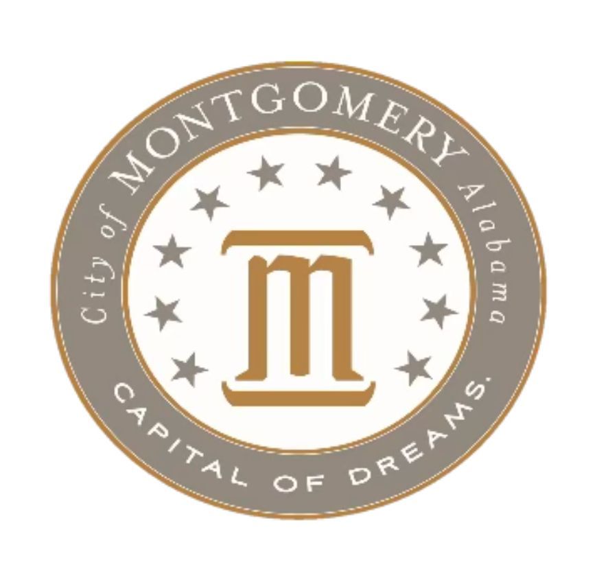 City of Montgomery, Alabama seal with a stylized 