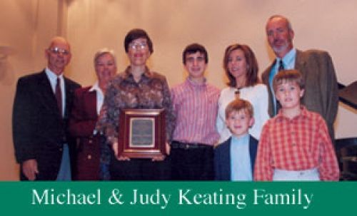 A picture of the michael and judy keating family