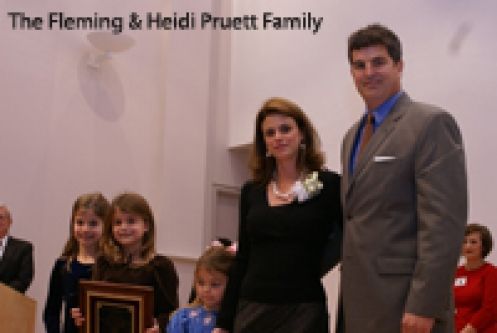 A picture of the fleming and heidi pruett family