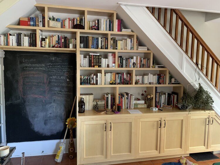 meuble bibliotheque sur mesure plateau