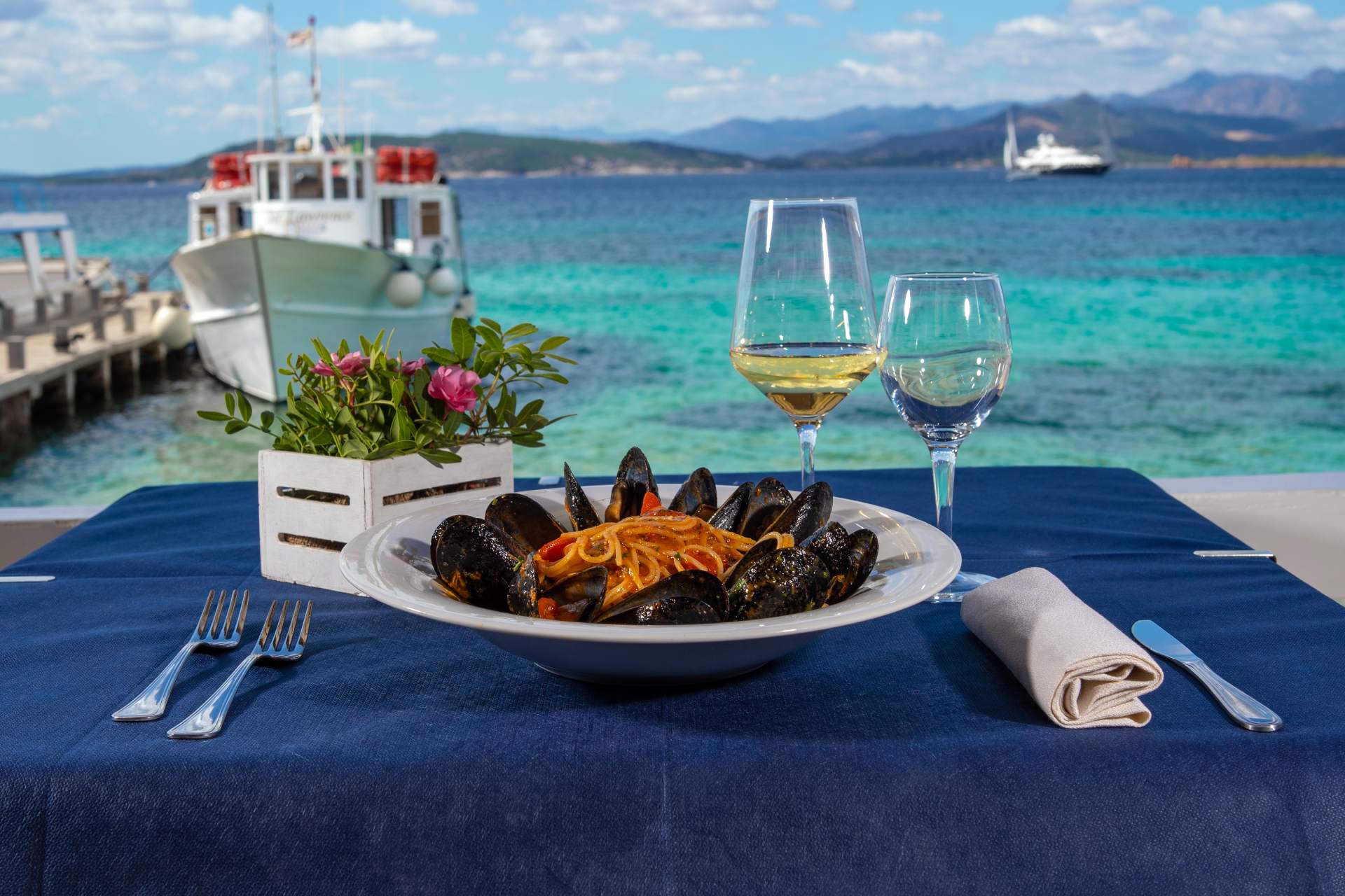 Spaghetti with mussels