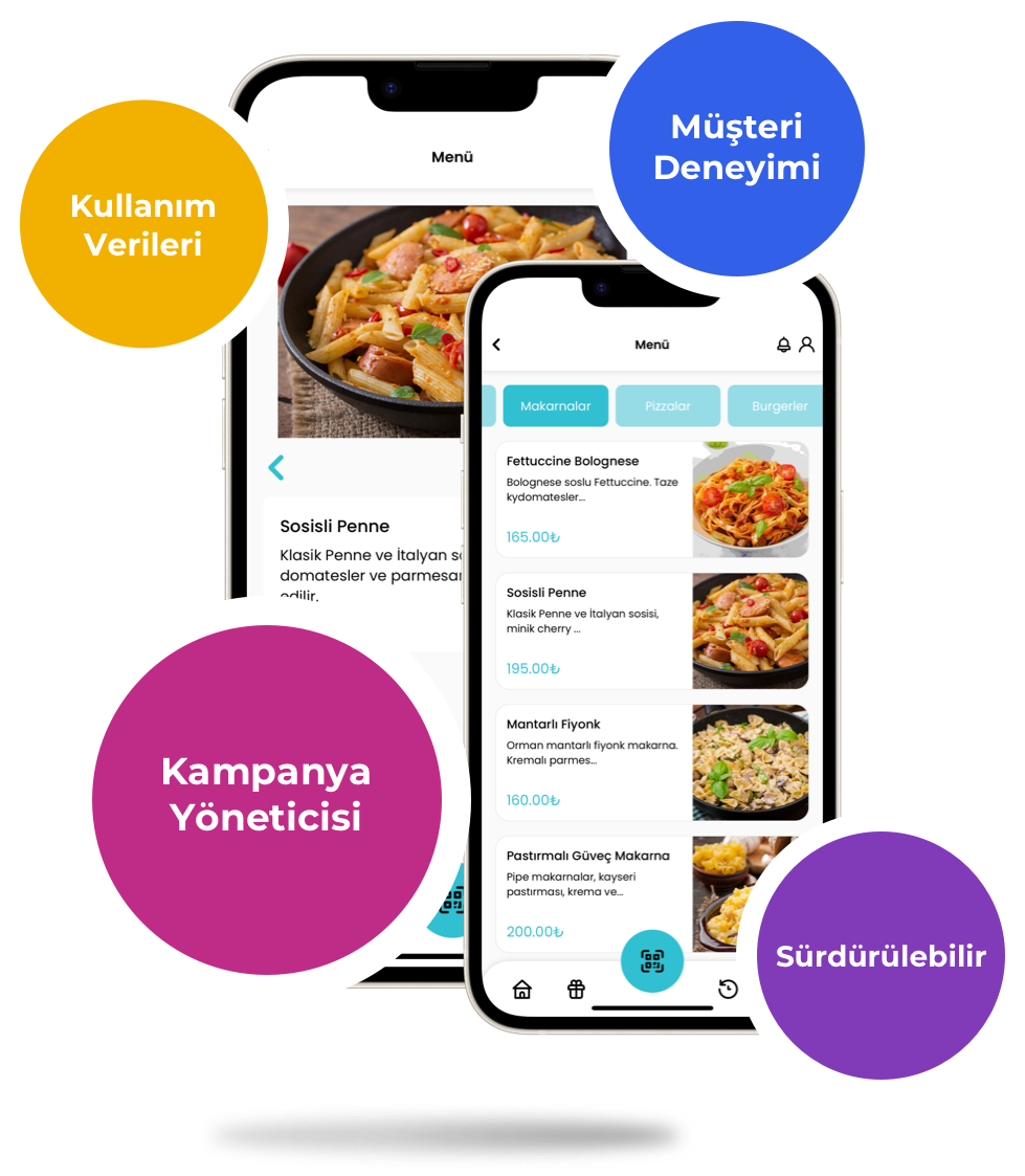 A cell phone with a food app on it.