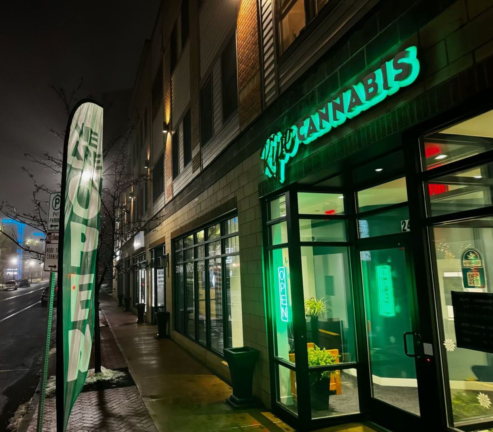 Ripe Cannabis Entrance from Street
