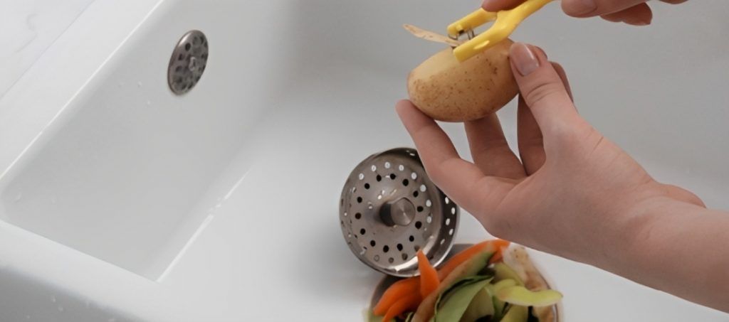 vegetable cuts on drain