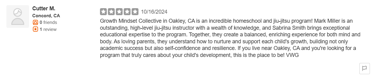 Review with a person icon, name 