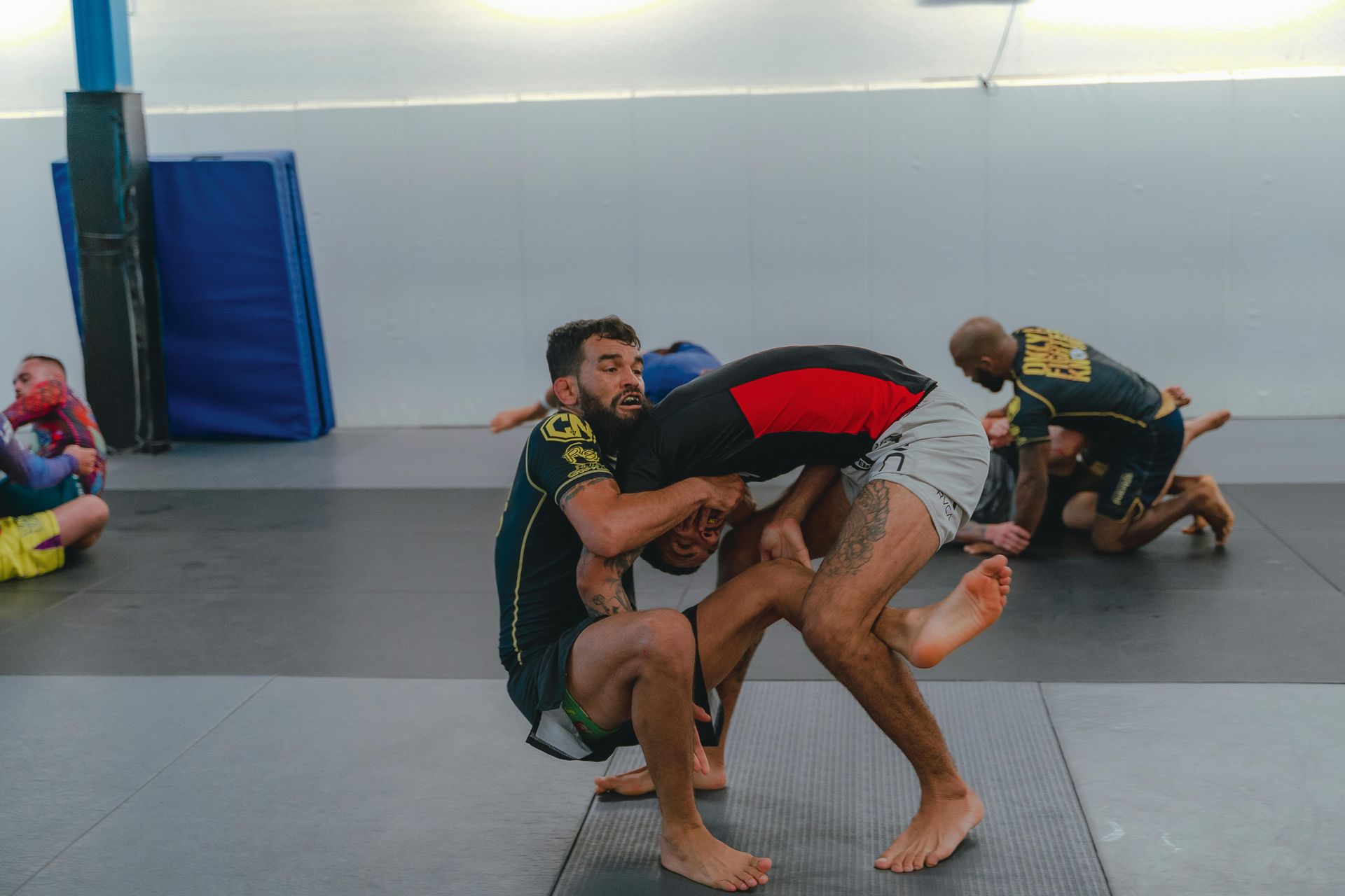 Coach Mark passing the guard.