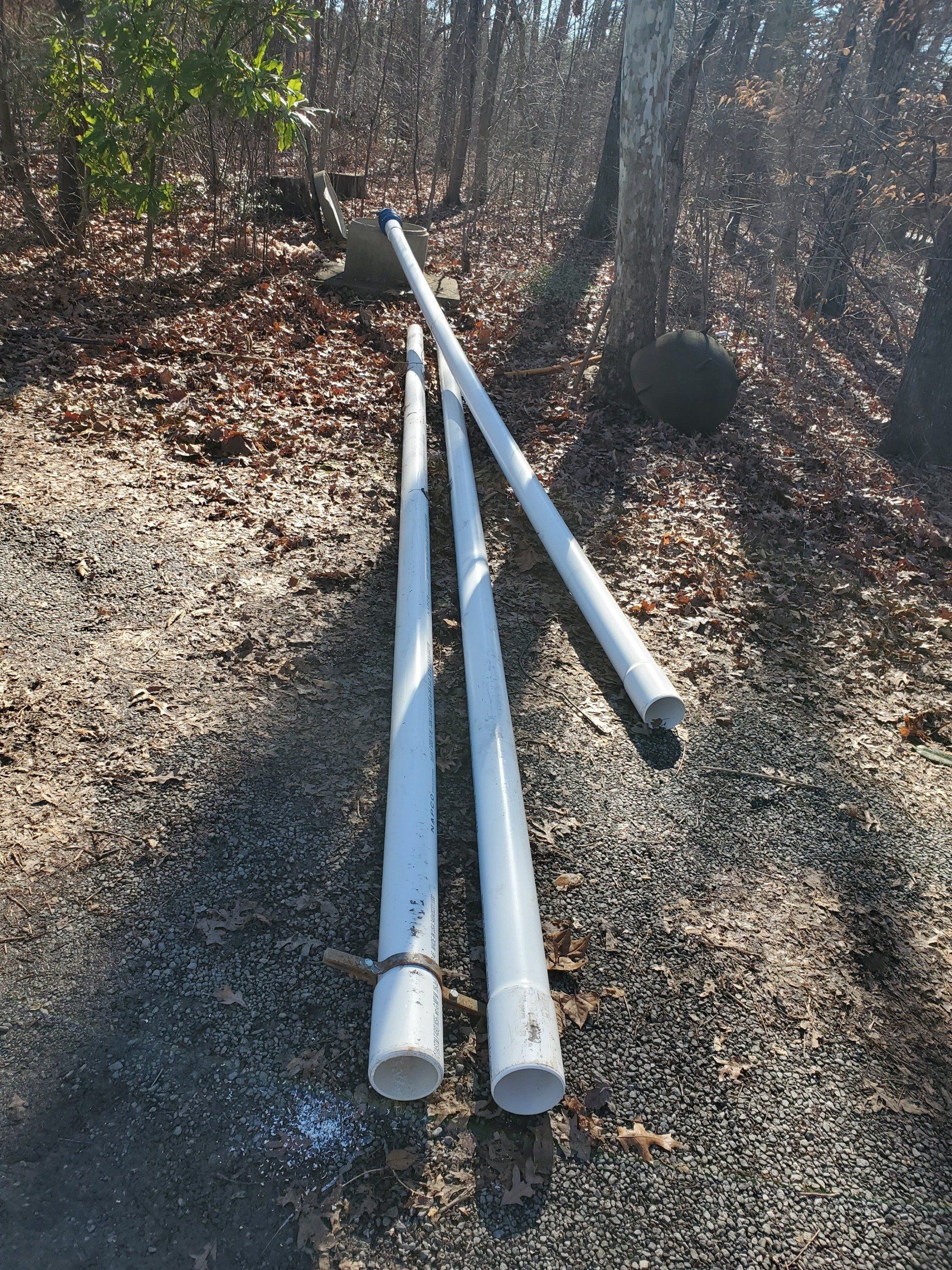 pipes on the ground