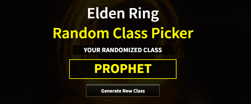 Elden Ring Class Picker