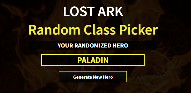 Random Lost Ark Hero Picker