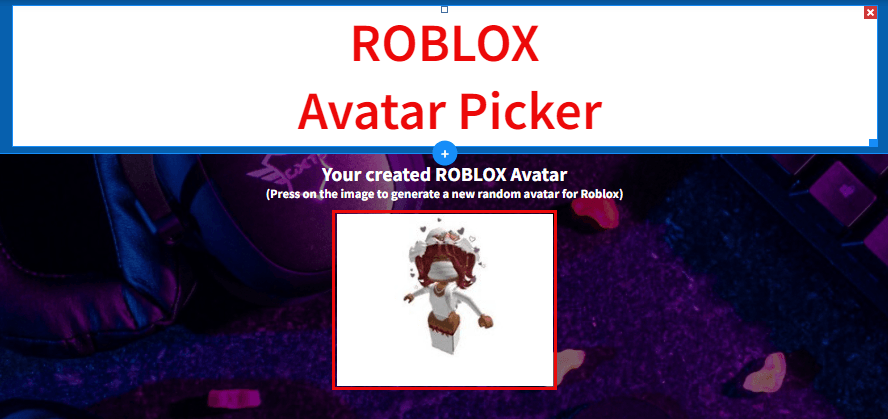 Avatar ngẫu nhiên Roblox: Đổi mới trải nghiệm với Roblox Avatar Picker - công cụ tạo avatar ngẫu nhiên Roblox, giúp người chơi có thể tạo ra những nhân vật thú vị và độc đáo nhất. Khám phá và tạo ra avatar ưa thích của bạn ngay hôm nay!