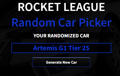 Løsne telex Fremmed Rocket League | Random Car Picker