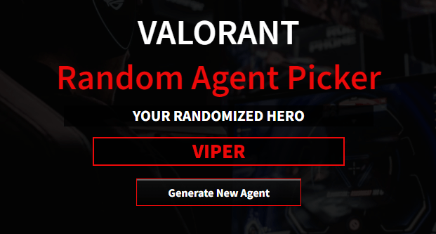 Valorant | Random Agent Picker