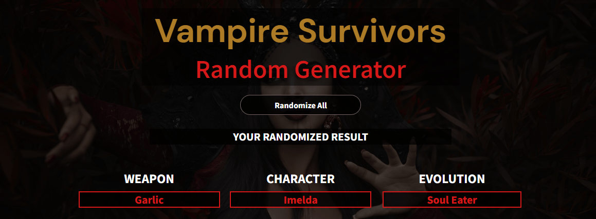 Vampire Survivors Random Picker